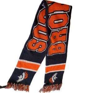 DENVER BRONCOS Breakaway Knit Scarf Spellout Logo '47 Fringe‎ Warm Fall Winter